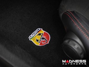 FIAT 124 Floor Mats - Black Carpet w/ ABARTH Crest